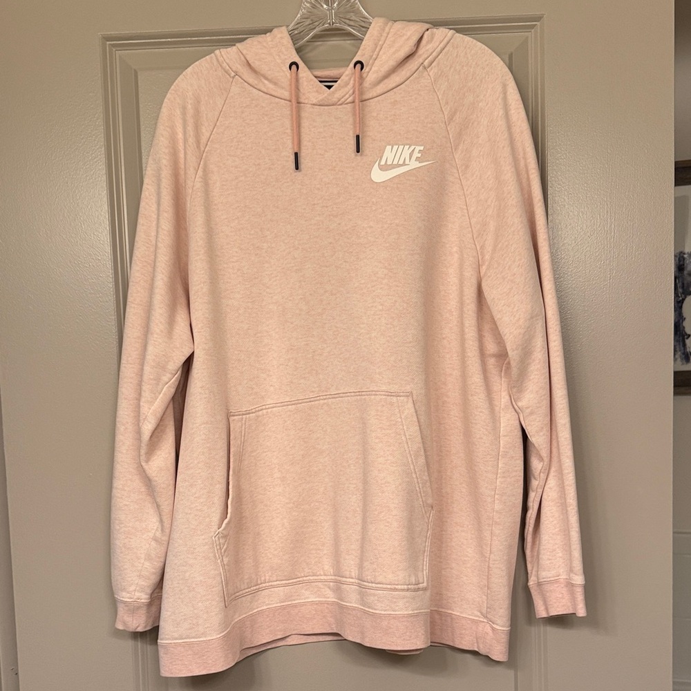 Nike Women's Light Pink Hoodie Sweater